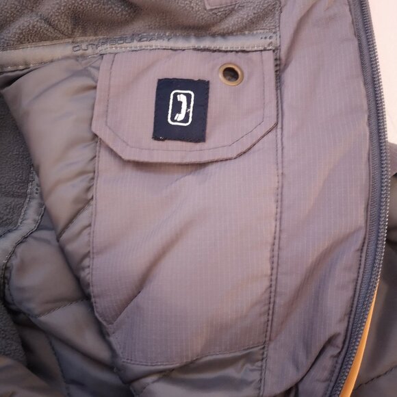 Outer Boundary Smartech Ladies Size Medium Gold & Grey Jacket with Packable Hood - Picture 10 of 15